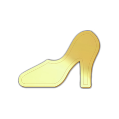 Aplique em acrílico espelhado Sapato de Princesa - (ap-144) Kit 10 unid
