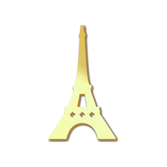 Aplique em acrílico espelhado Torre Eifel- (ap-69) Kit 10 unid