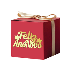 Aplique em acrílico espelhado Nome Feliz Ano Novo Padrão (kit 10 unid) - comprar online