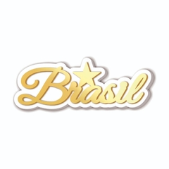 Nome Brasil com Placa Reforço Escrita Padrão 5 Unidades BRASIL