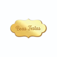 Tag Retangular Novo Boas Festas 1,5x3 cm