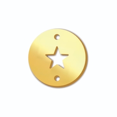 Tag Estrela em Acrílico Formato redondo 1,2 cm (Pequeno)