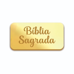 Placa Personalizada Etiqueta Acrílico Espelhado tag (mod 3) Kit 10 unid Bíblia Sagrada