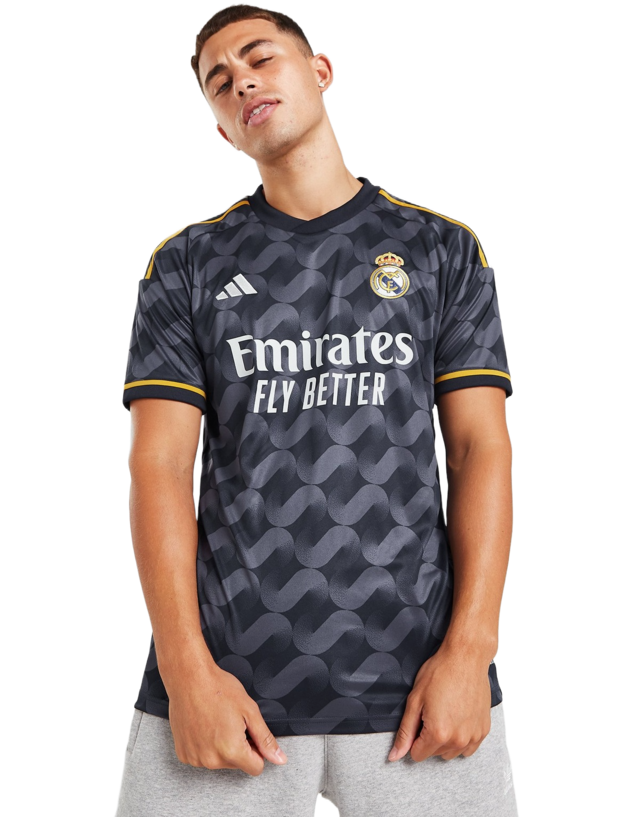 Camisa preta real madrid outlet