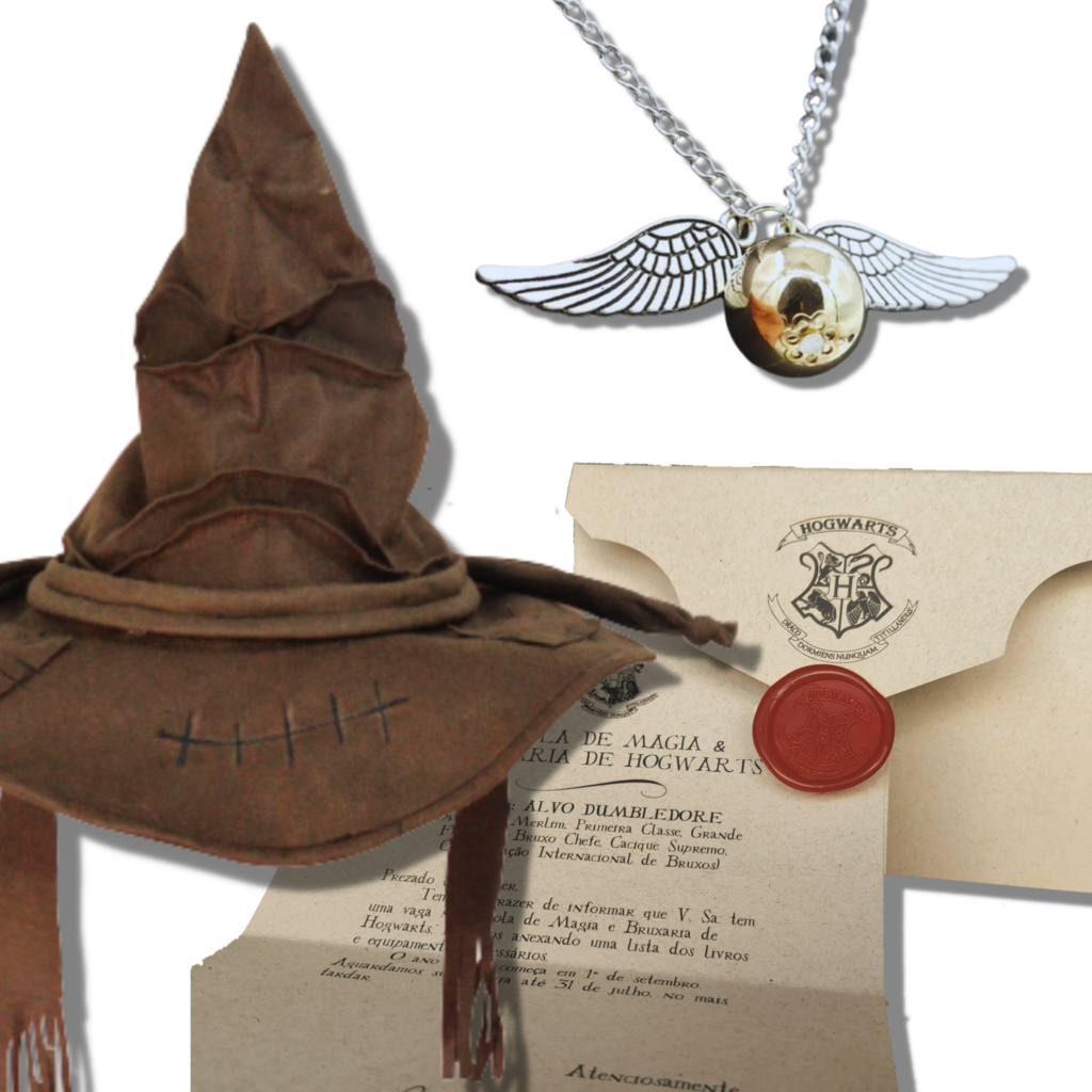 Kit Harry Potter – Convocação - Com Carta + Mapa + Bilhete + Lista