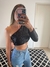 Cropped paetê ombro só Carolina - loja online