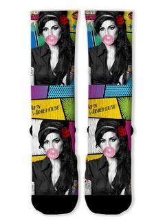 Meia Divertida e Colorida - Amy Winehouse - comprar online