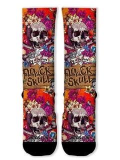 Meia Divertida e Colorida - Caveira Skull - comprar online