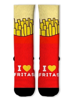 Meia Divertida e Colorida - Fritas - comprar online