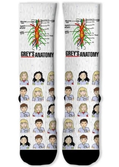 Meia Divertida e Colorida - Greys Anatomy br - comprar online