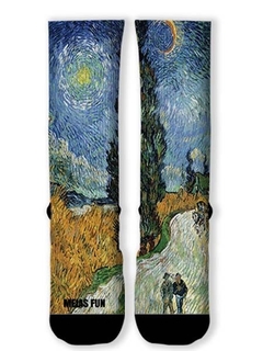 Meia Divertida e Colorida - Van Gogh - comprar online