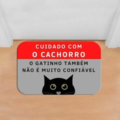 Tapete (capacho) Divertido e Decorativo - Cuidado com o cachorro - comprar online