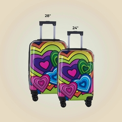 Imagen de Set de 2 valijas Grande y Mediana con diseño estampado.