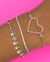 PULSEIRA CORDA FOLHEADA A PRATA - comprar online