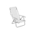 Silla reposera reclinable color blanco Mor 002269