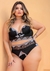 Conjunto Lingerie Fashion Detalhes Transparentes