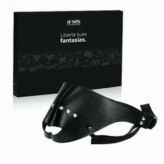 Focinheira Noseband em couro na cor preta - SD033 A SOS