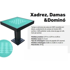 Mesa De Dominó Damas Xadrez Completo 10780208116