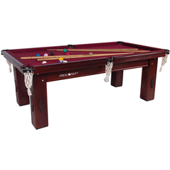 Mesa de Jogo 3x1 Pano Vinho (Bilhar / Tenis de Mesa / Botão) PROCÓPIO COM  TAMPO E KIT