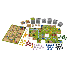 Jogo Carcassonne componentes