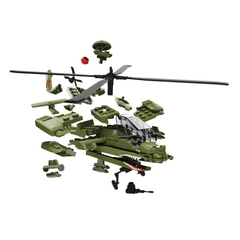 Blocos de Montar Helicóptero Apache Quick Build - Airfix