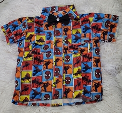 Camisa Social Infantil Estampada do Homem Aranha 1 Ano