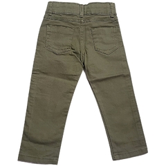 Calça Infantil Menino Skinny em Sarja Cor Verde Musgo 2 anos - comprar online