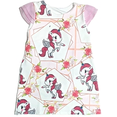 Vestido Unicórnio Infantil Luxo Estilo Boneca White 1-6 anos - comprar online