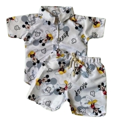 Conjunto Infantil Mauricinho Mickey Branco Tam: 1 a 6 anos - comprar online