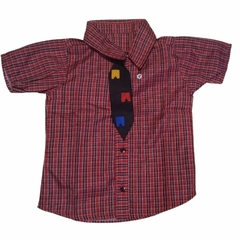 Camisa Social Infantil Menino São João e Gravata T: 1/6 anos