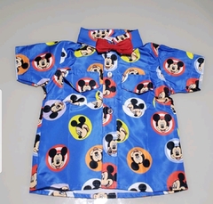 Camisa Social Infantil Do Mickey com Gravata 1 e 2 anos