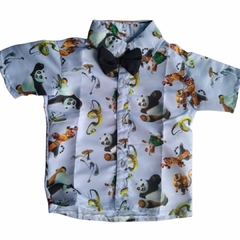 Camisa Social Infantil Temático Kung Fu Panda Tam: 1/6 anos