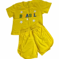 Conjunto Infantil e Juvenil Brasil Copa Tam: 4 /16 anos - comprar online