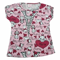 Camiseta Infantil da Gata Marie Tam: 4/8anos