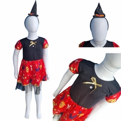 Fantasia Inf. Halloween Bruxa Elegante Buuuu Tam: 1/8 anos - comprar online