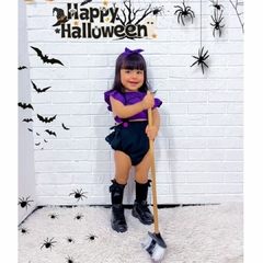 Romper Baby Bruxinha Halloween c/ Faixa de Cabelo 06m/2anos - comprar online