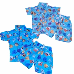 Conjunto Infantil Mauricinho Dinossauros Tam 02 anos - Sarokinha Moda Infantil