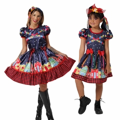 *Vestido de Luxo Adulto Junino Betinha Feminina** - Sarokinha Moda Infantil