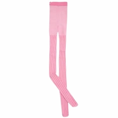 MEIA CALÇA INFANTIL COM TEXTURA ROSA EM ALGODÃO TRIFIL - Sarokinha Moda Infantil