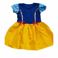 FANTASIA INFANTIL PRINCESA AZUL E AMARELO TAMANHO M