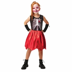 Fantasia Infantil Luxo Caveirinha Halloween Carnaval