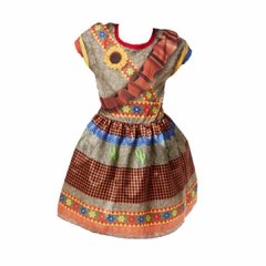 Vestido Infantil Junino Cangaceira Maria Bonita São João - comprar online