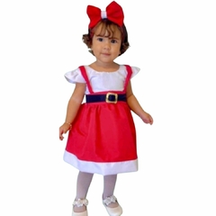 Vestido Bebê Mamãe Noel Natal Veste 6 a 12 meses