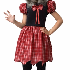 Fantasia Lobinha Infantil Halloween Feminina Com Acessório - 7