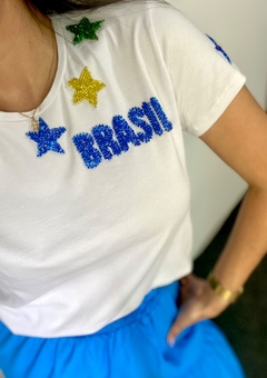 T Shirt Brasil bordada
