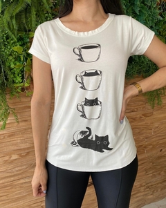 T-shirt Coffee e Cat