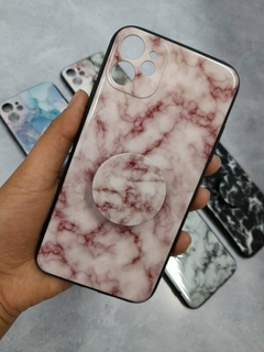 Case marble con pop rosa