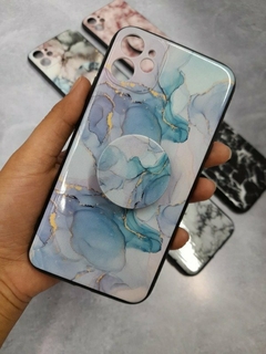 case marble con pop celeste