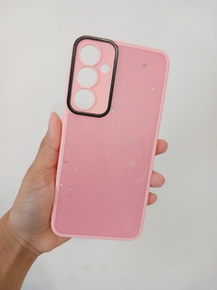 Case Rigida Con Brillo Rosa