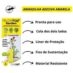 Armadilha adesiva amarela para captura de insetos - comprar online